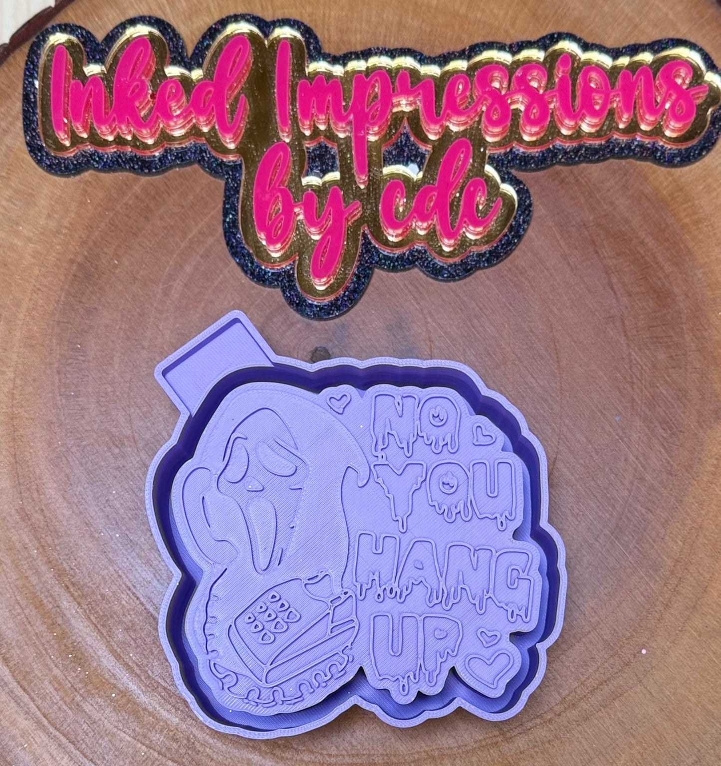 "No You Hang Up" Ghost Face with Hearts Mold