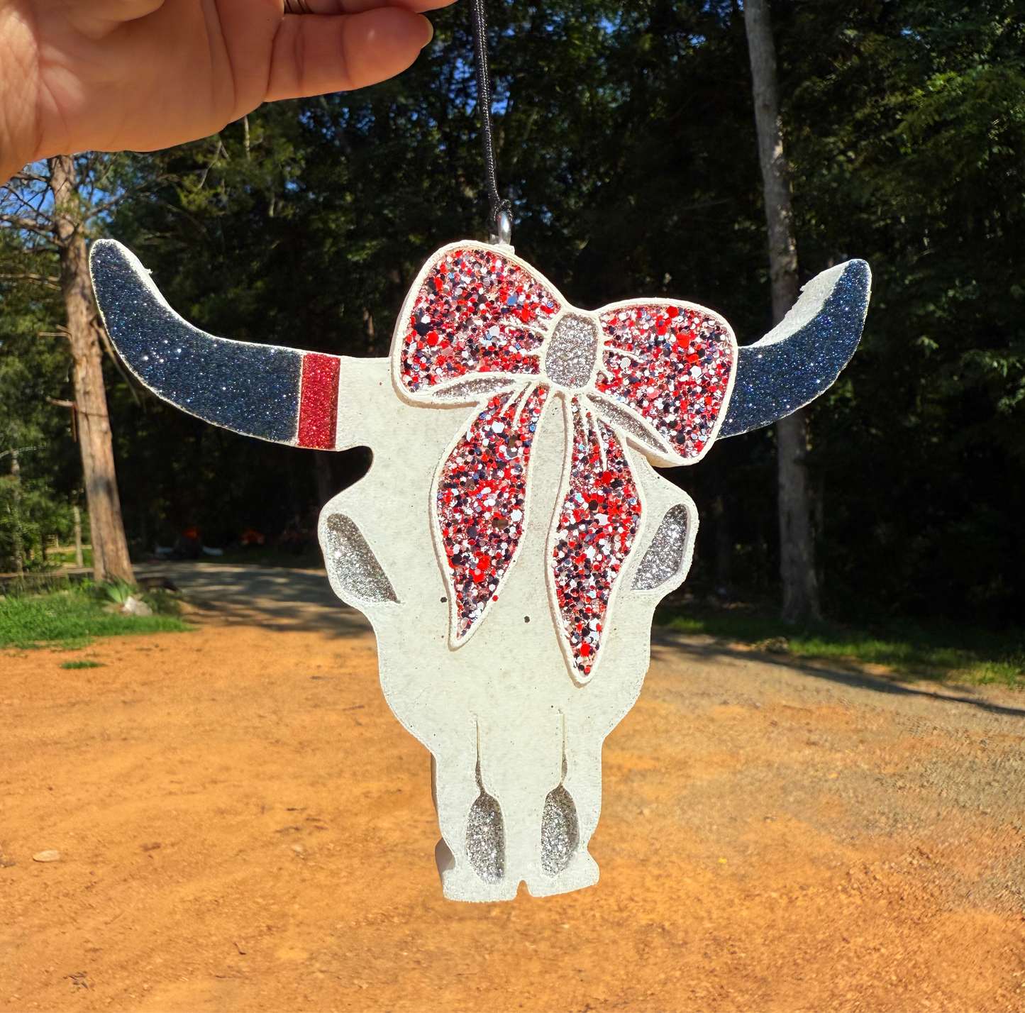 Large Bull Skull with Bow Freshie ~ MTO