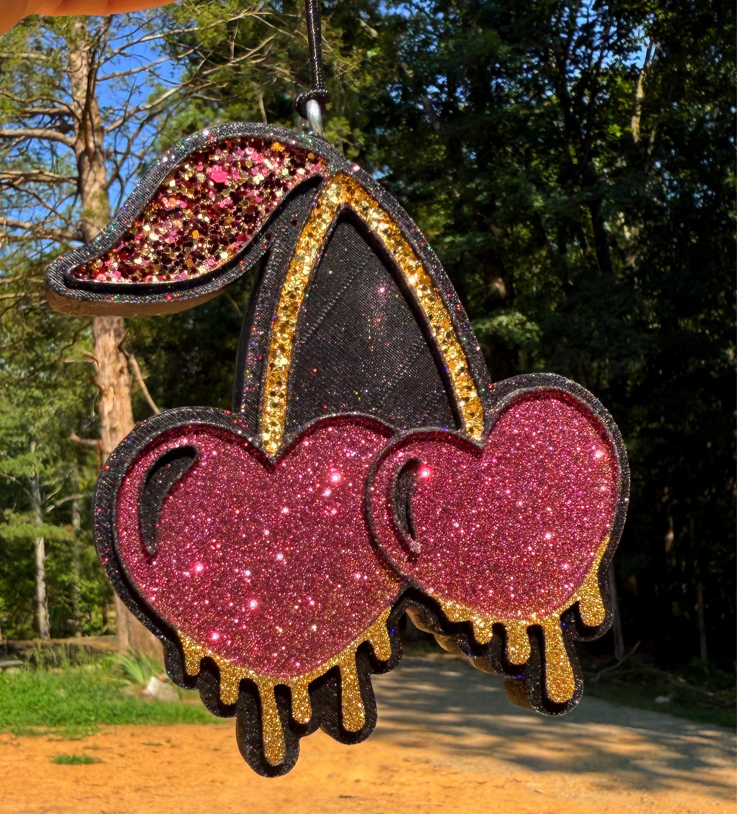 Dripping Heart Cherries Freshie~MTO