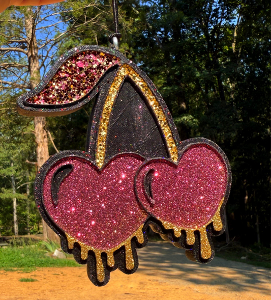 Dripping Heart Cherries Freshie~MTO