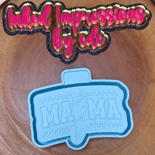 "Mama" Baseball/Softball Lightning Bolt Mold