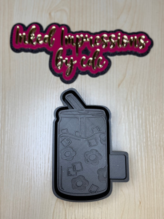 Iced Drink in a Flower Cup Mold