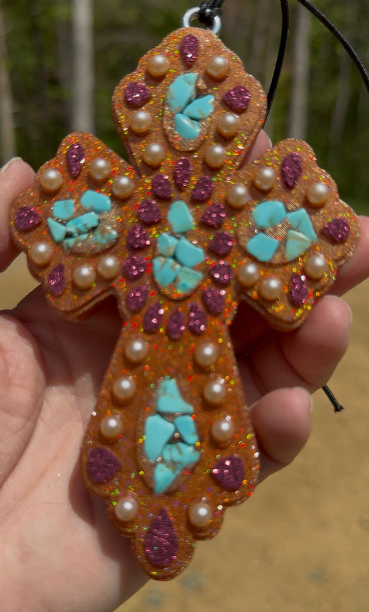 Jeweled Cross Freshie~MTO