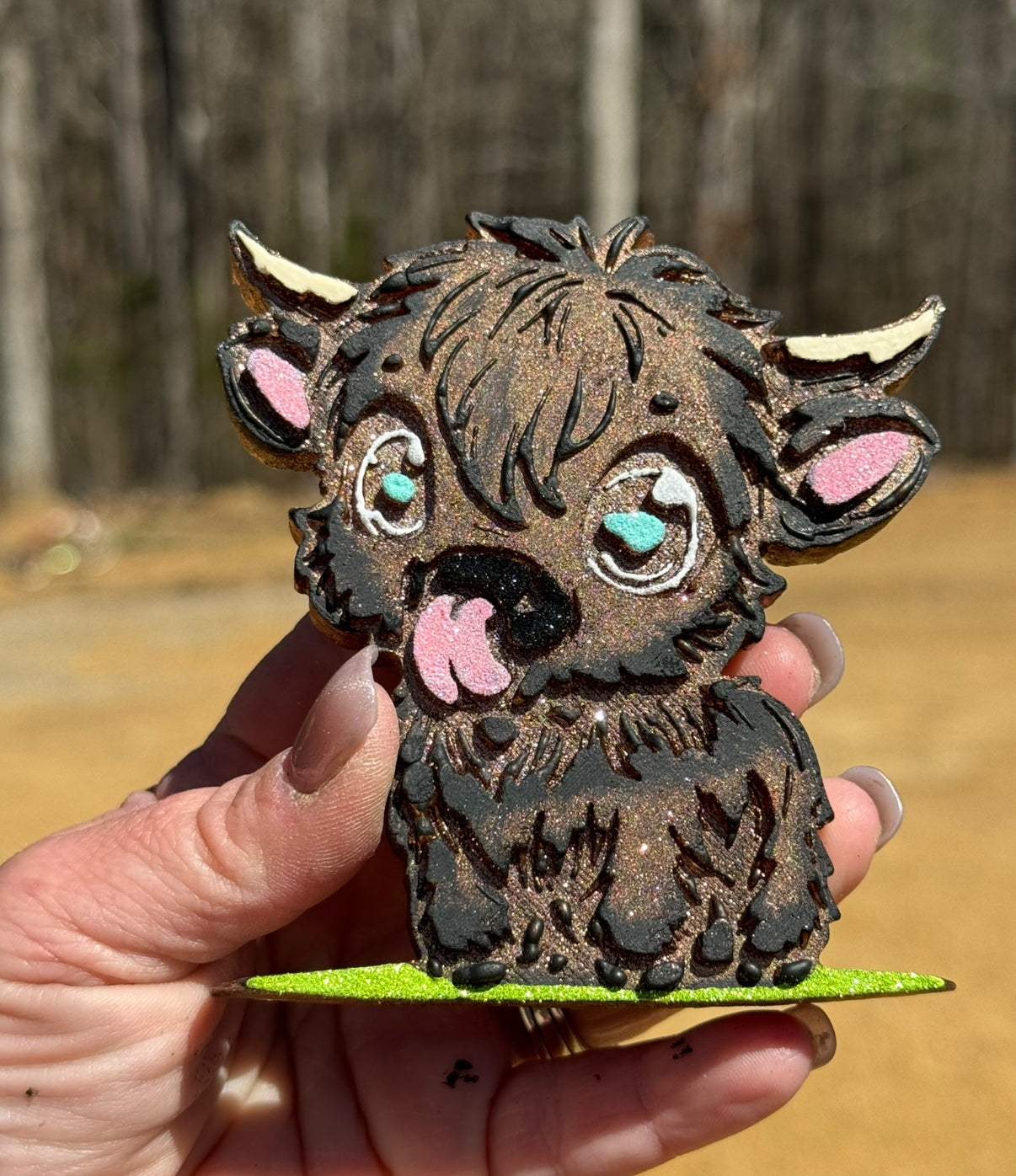 Highland Cow with Tongue Freshie~MTO