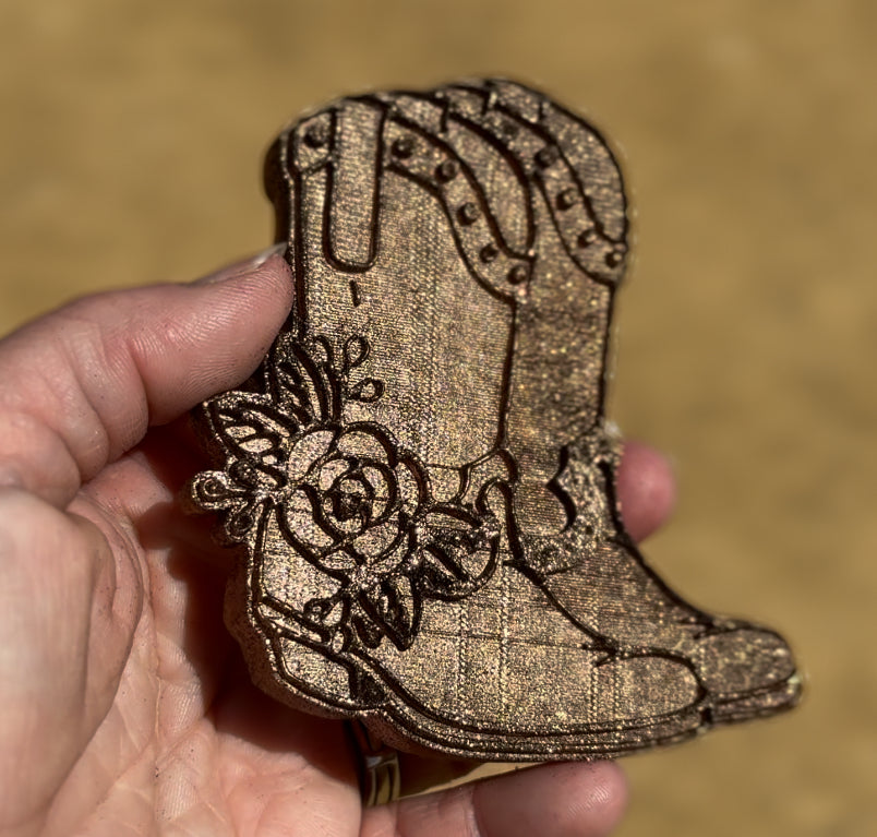 Cowgirl Boots with Flowers Freshie~MTO