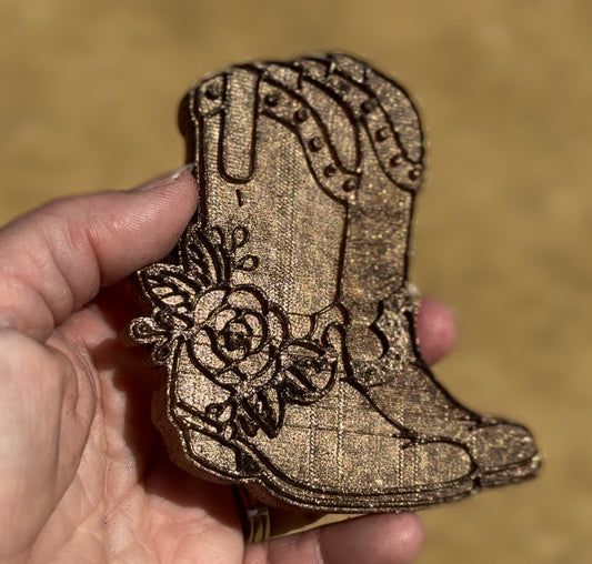 Cowgirl Boots with Flowers Freshie~MTO